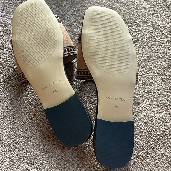 Ann Taylor Embroidered Flats sandals size 7 new - Picture 3 of 4